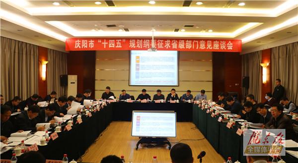 慶陽(yáng)市委市政府召開座談會(huì) 就“十四五”規(guī)劃綱要征求省級(jí)部門意見建議