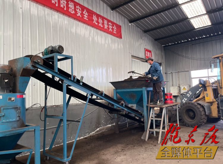 合水縣充分利用當?shù)匦笄菁S便及秸稈回收的有機肥料“變廢為肥”。本報記者 劉萍凝 攝