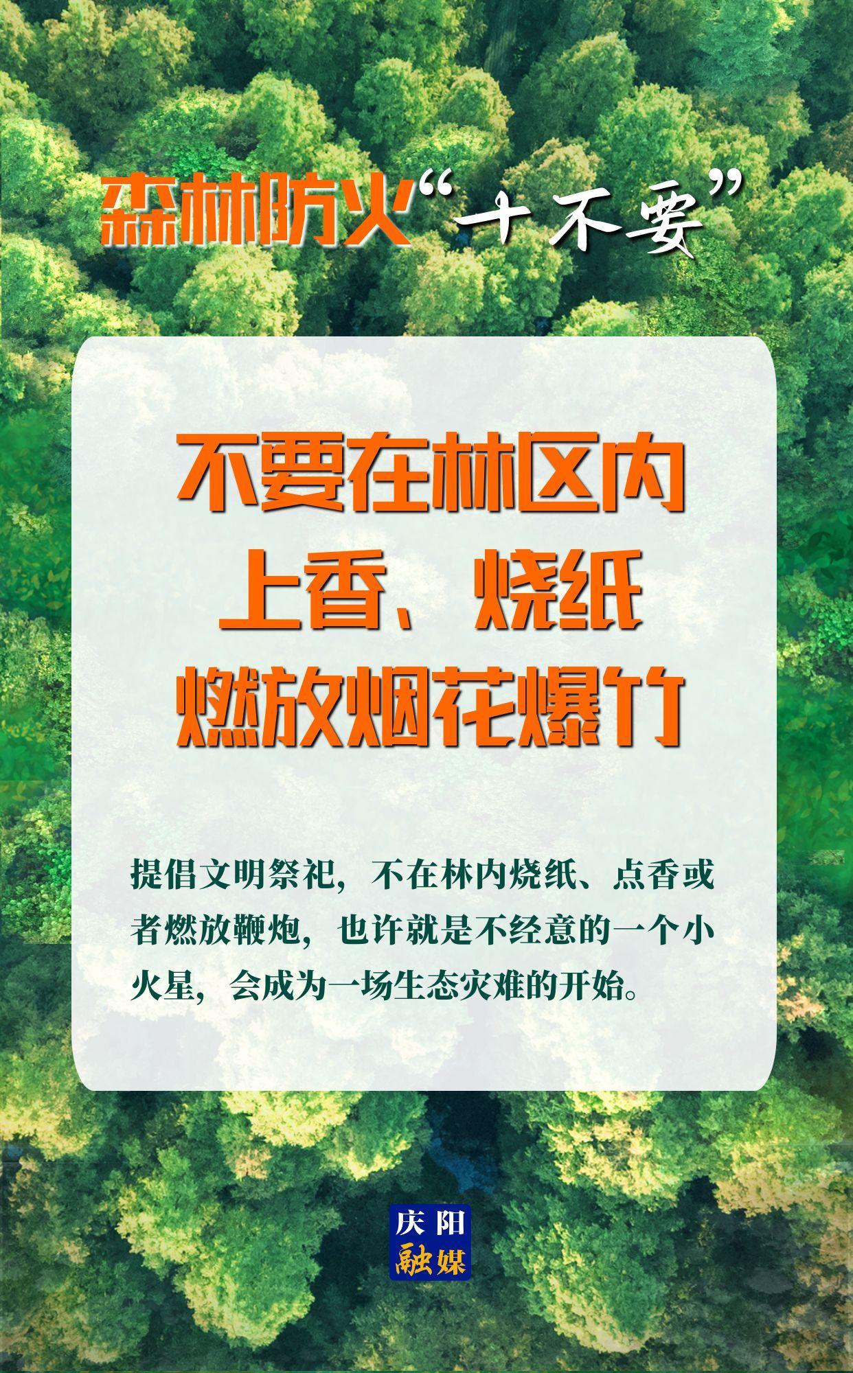 【微海報(bào)】森林防火“十不要”④丨不要在林區(qū)內(nèi)上香、燒紙、燃放煙花爆竹